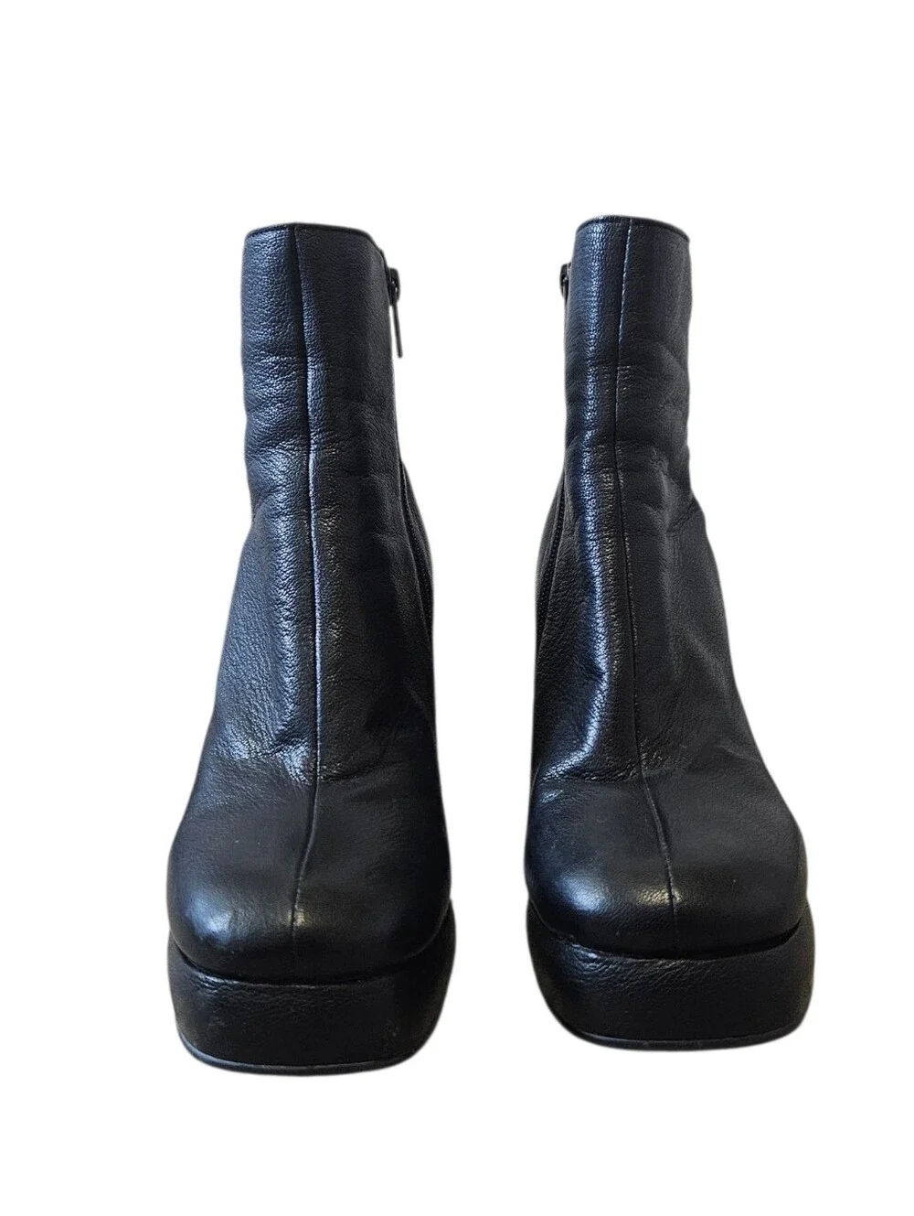 See By Chloe Black Platform Heeled Ankle Boots Size EUR 39 US 8.5